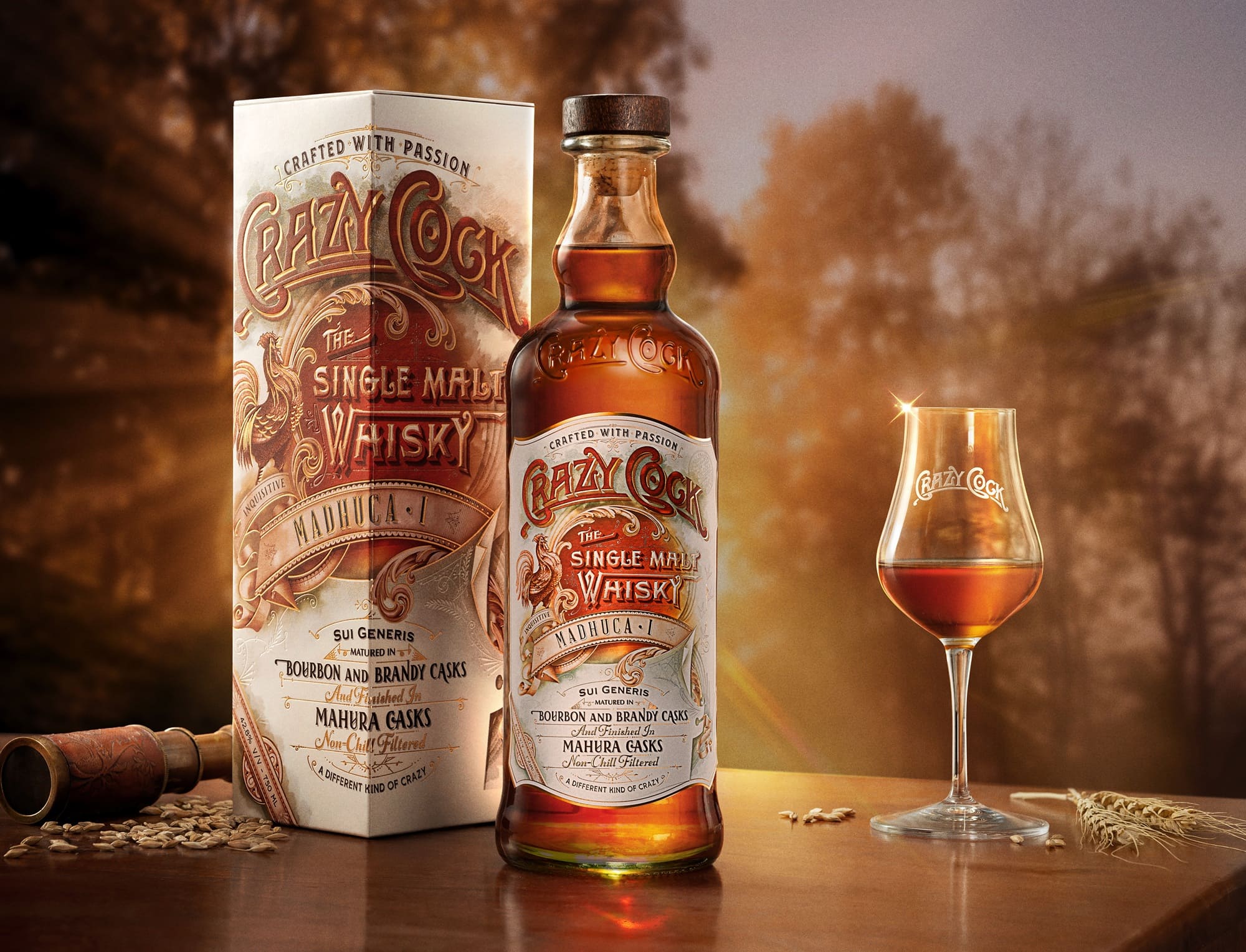 Crazy Cock Madhuca Indian single malt inspired by mahua heritage