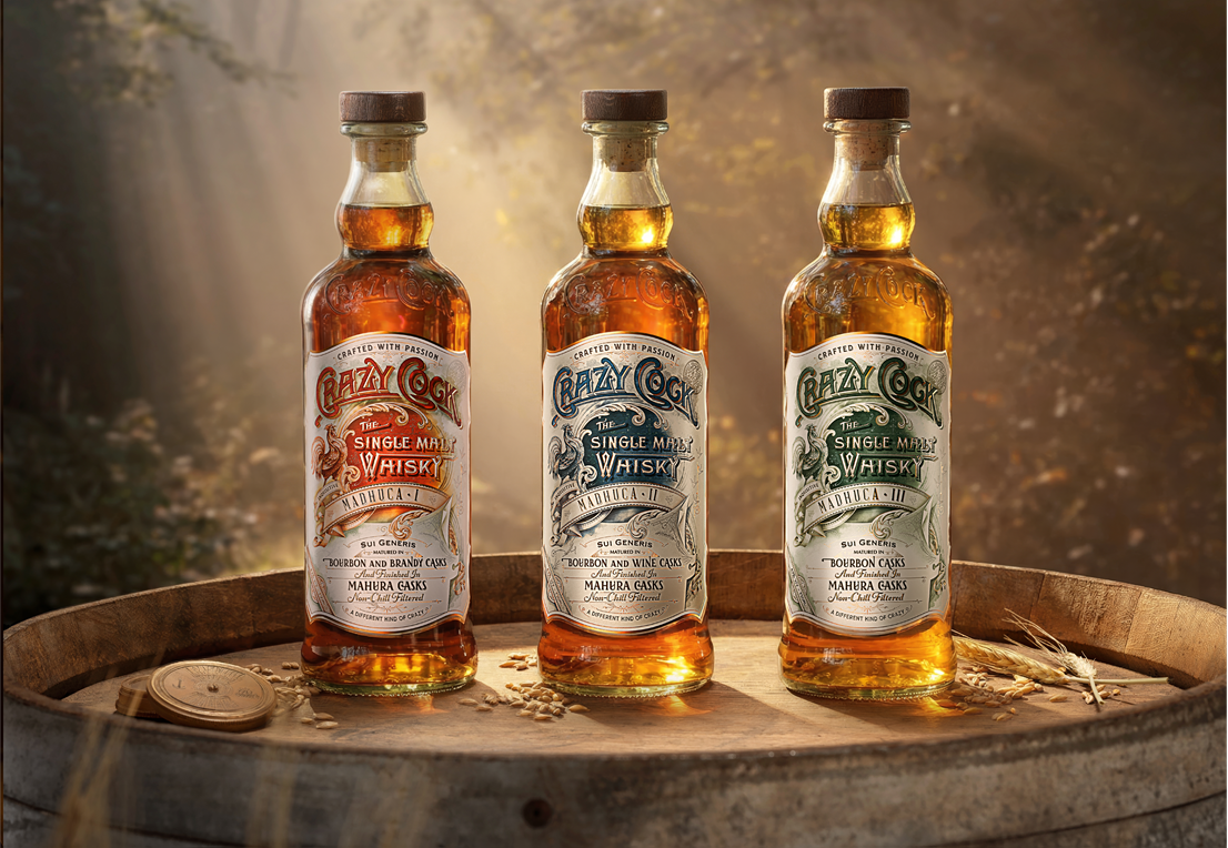 2025 Crazy Cock whisky milestone artwork