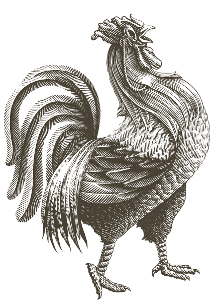 Crazy Cock rooster symbol