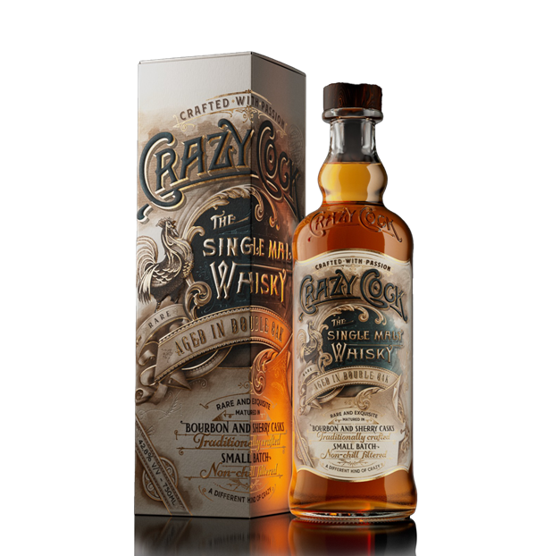 Crazy Cock Rare - Single Malt Whisky Aged in Double Oak casks